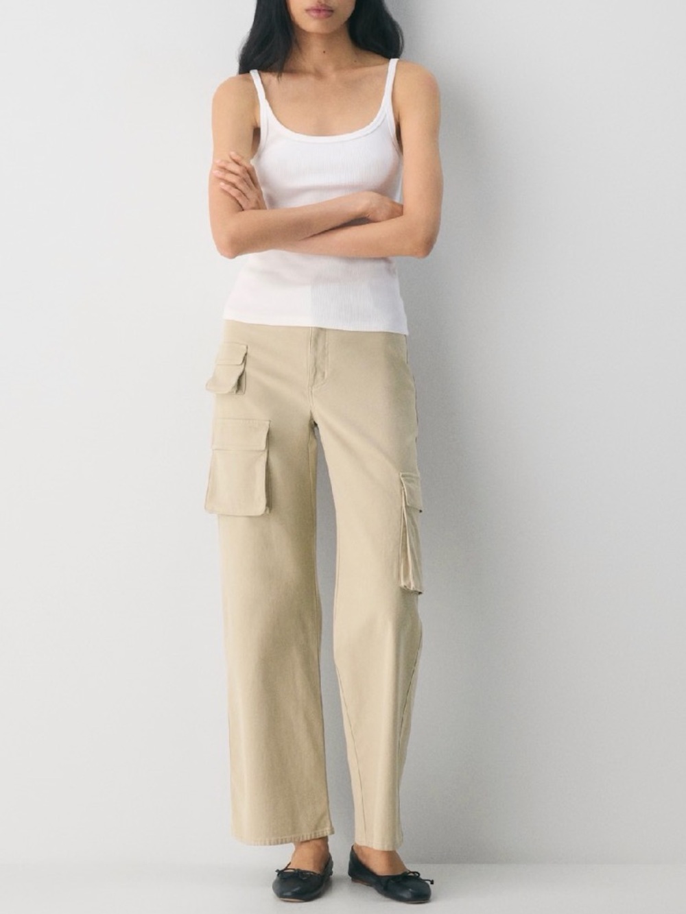 Aritzia Wilfred Free Tan Cargo Utility Pants